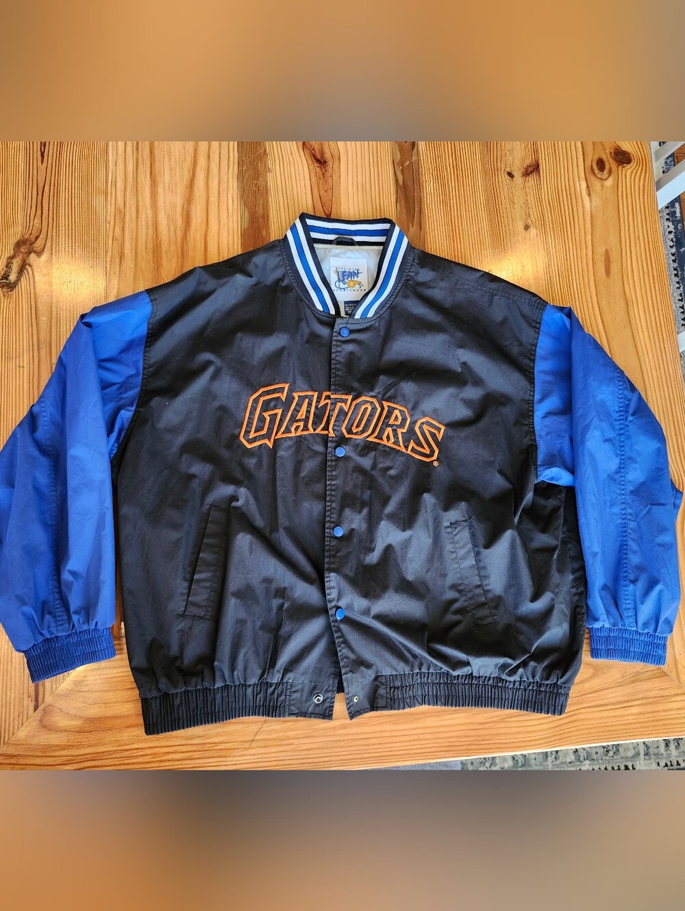 ​Vintage Florida Gators Jacket XXL Official Fan Snap Front Blue Black NCAA